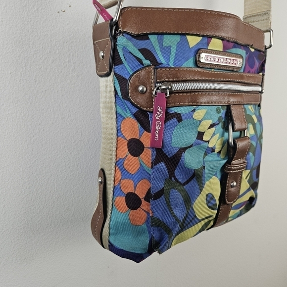 LILY BLOOM Crossbody Purse Shoulder bag Multicolored Flowers - Picture 3 of 9